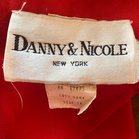 Danny & Nicole Vintage Red Dress Size 14 - Picture 4 of 5
